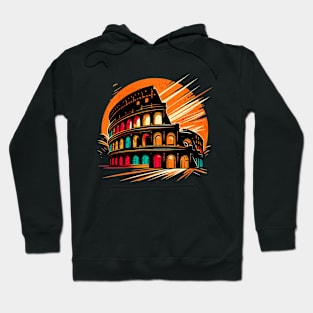 Roman Colosseum Italy Retro Design Hoodie